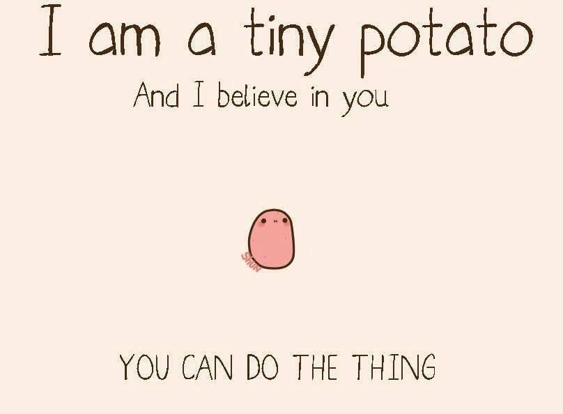 Potato believe in you u.u