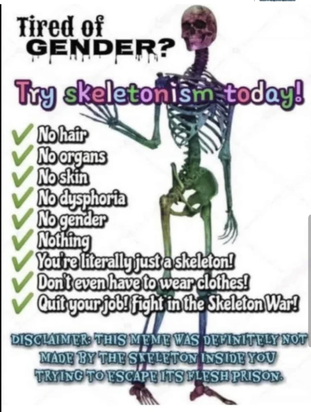 Try skeletonism