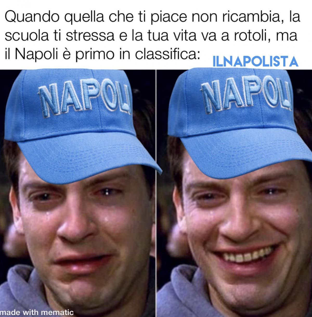 va tutto veramente una merda, ma almeno  ru ci sarai sempre, magico Napoli