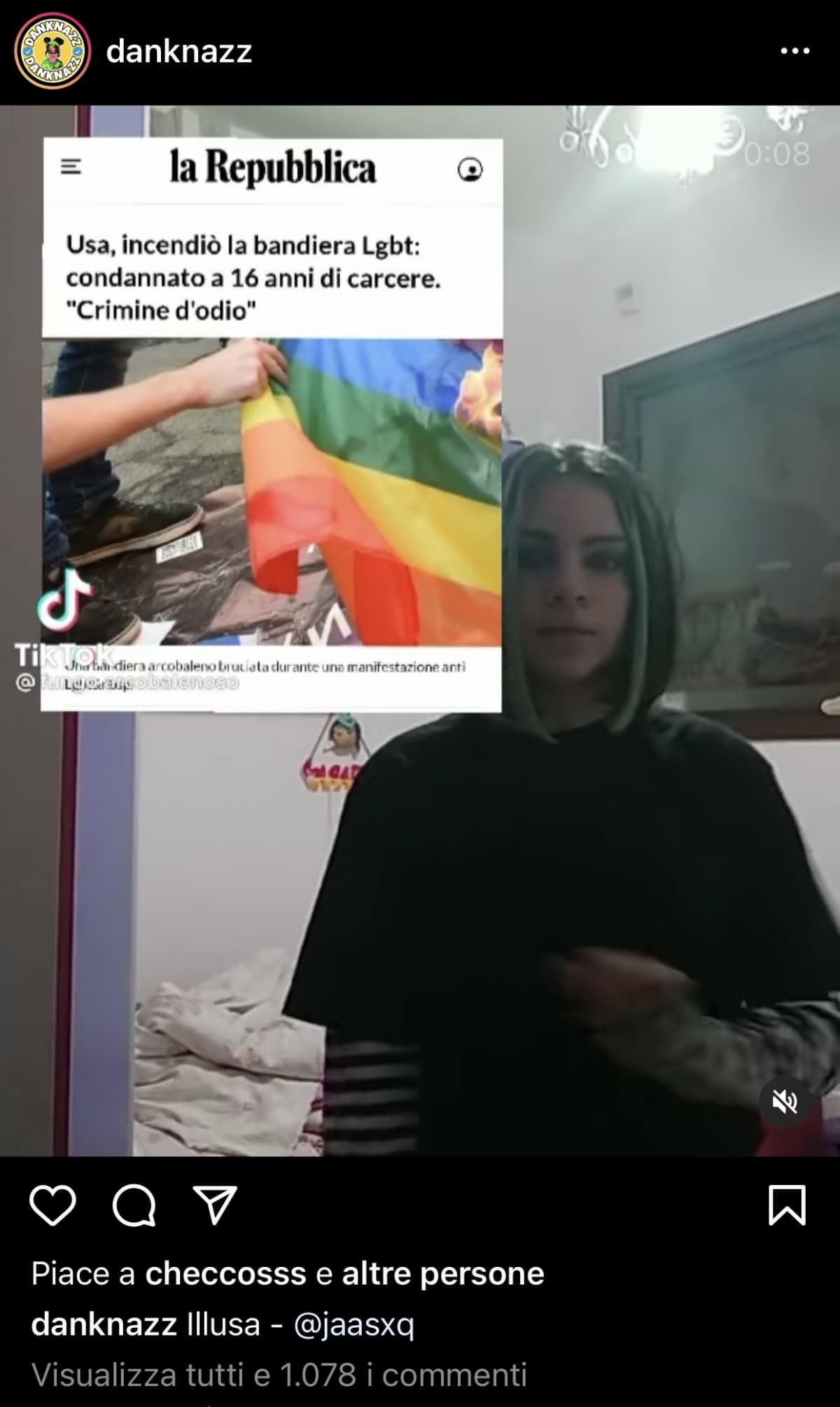 sono disgustata dai commenti omofobi sotto questo video, ho voluto condividere con voi e farvi rendere conto del mondo di merda in cui viviamo #lgbt 