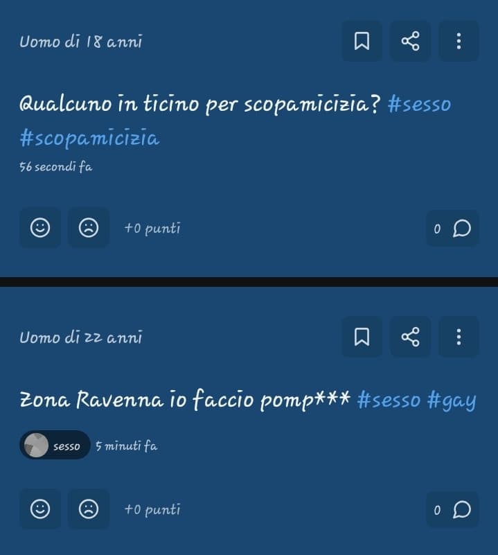 Rendete questo sito uno schifo.